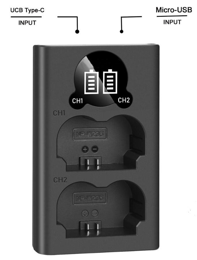 Battery Charger Replacement for FUJIFILM NP-W235 
