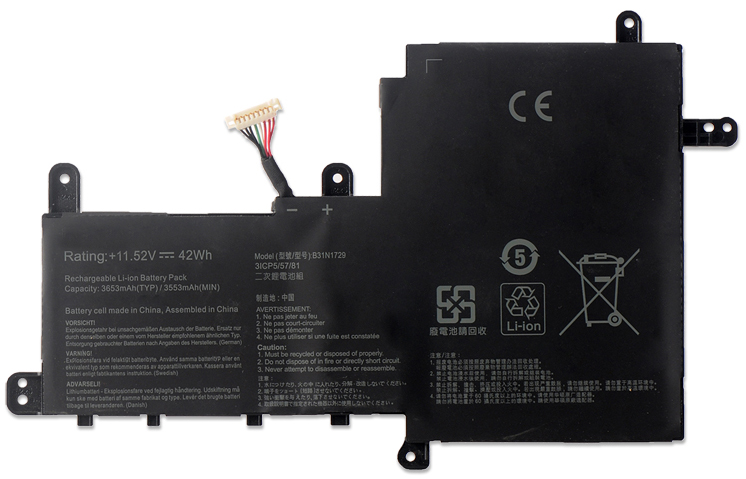 Laptop Battery Replacement for ASUS B31N1729 