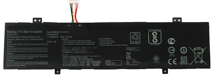 Laptop Battery Replacement for ASUS C31N1733 