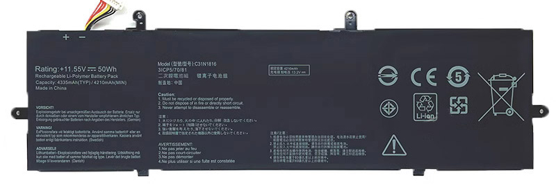 Laptop Battery Replacement for ASUS C31N1816 