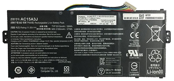 Laptop Battery Replacement for ACER Chromebook-R-11-C738T 