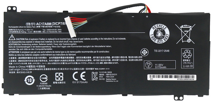 Laptop Battery Replacement for ACER TMX3410-M 