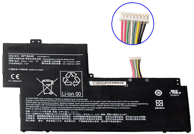 Laptop Battery Replacement for ACER AP16A4K 