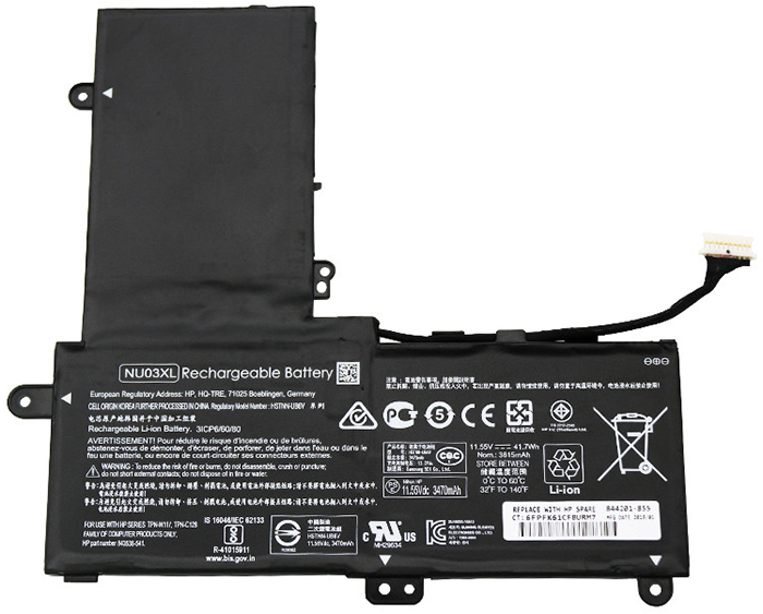 Laptop Battery Replacement for HP NU03XL 