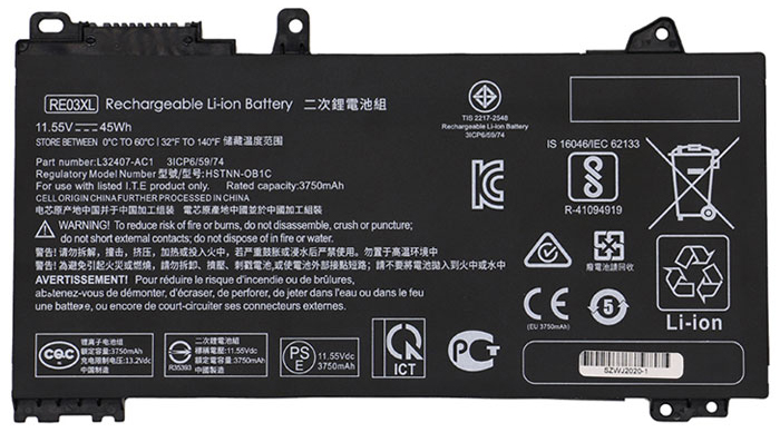 Laptop Battery Replacement for HP  RF03XL 