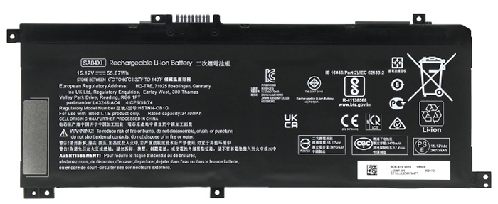 Laptop Battery Replacement for HP SA04XL 