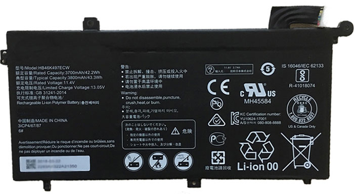 Laptop Battery Replacement for HUAWEI PL-W19 