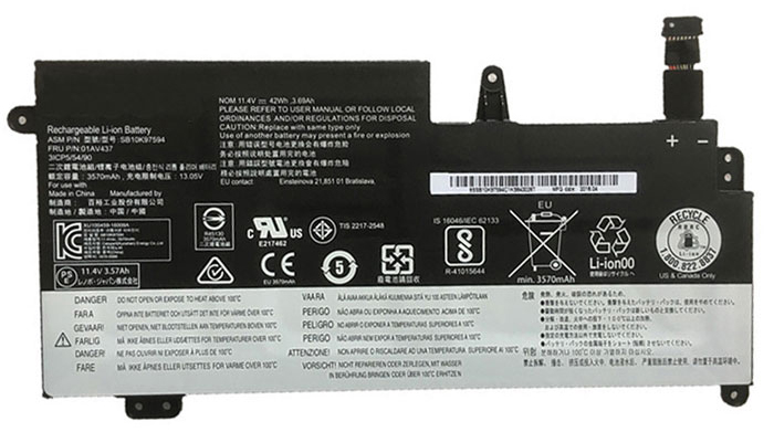 Laptop Battery Replacement for LENOVO 01AV401 