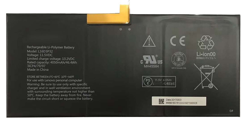 Laptop Battery Replacement for LENOVO L16D3P32 