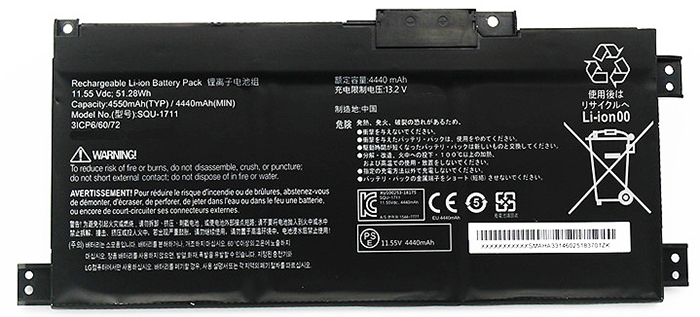 Laptop Battery Replacement for THUNDEROBOT SQU-1718 
